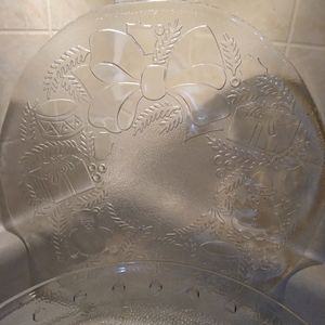 Vintage Duralex Holiday Cake/Plate/Serving platter